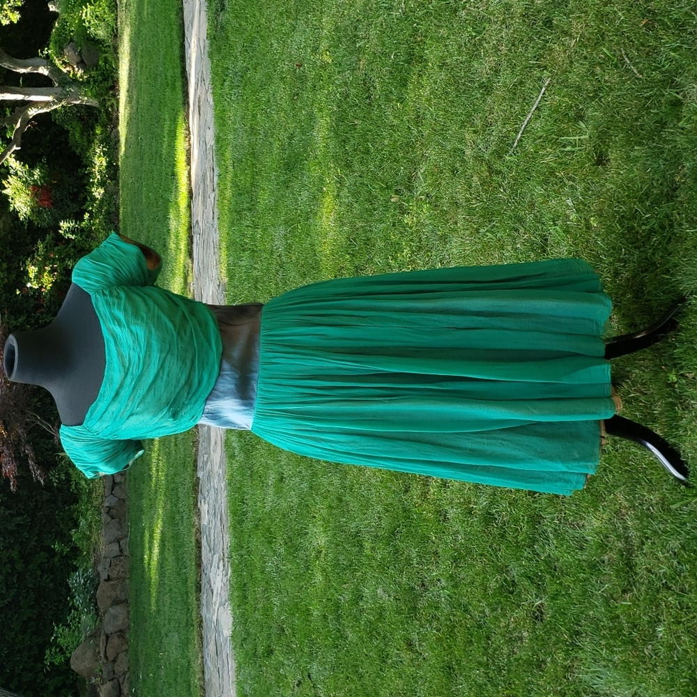 Vintage 1950’s Hammett's Emerald Chiffon Cocktail Dress